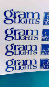 สติ๊กเกอร์ติดล้อ gram lights rays จำนวน1 ชุด Sticker ติดล้อแม็ก