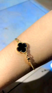 GELANG SERUT CLOVER TITANIUM WANITA- GELANG SERUT SIMPLE ANTI KARAT