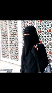 Niqab/Cadar Bandana Poni Stip/Bandana Poni Double Bisban Sifon Silk Jetblack