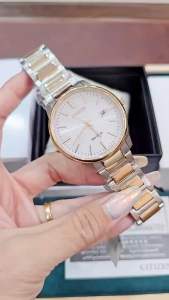 ĐỒNG HỒ NAM CHÍNH HÃNG Citizen BM7526-81A Eco-Drive White Dial Sapphire Demi Gold Stainless Steel For Men