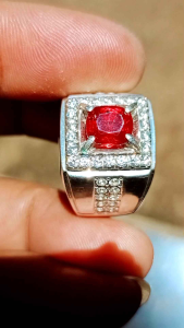 cincin batu natural Ruby pigeon