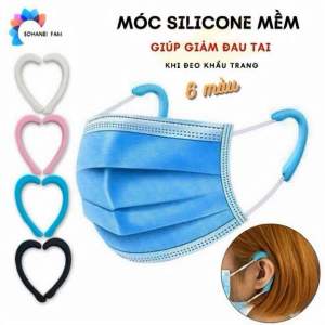Móc/Đệm Nhựa (Slicon) Quai Đeo Khẩu Trang Chống Đau Tai 1 Cặp 2 cái!