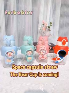 600ML 900ML Baby Cute Tumbler Straw Cup Sippy Cup Drinking Bottle For Kids Water Bottle With Straw