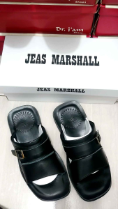 SANDAL KULIT PRIA ( GARANSI KULIT SAPI 100% ) MODEL JM04 HITAM ( PREMIUM HIGH QUALITY )