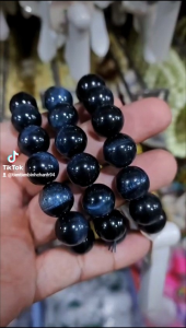 Vòng tay đá mắt hổ xanh đen tặng kèm hộp lụa