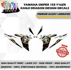 YAMAHA SNIPER 155 Y16ZR KANJI DRAGON DESIGN DECALS (WATERPROOF LAMINATED FADE PROOF)