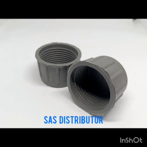 Dop Drat 1" inch PVC Sunrise / Dop Drat Dalam 1 inch / Tutup Pipa 1" / Tutup Drat Pipa 1" Cap Drat 1