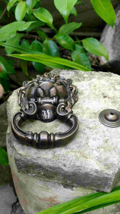 Ketukan Pintu Kuningan Antik Motif Singa Ukir 1 pcs