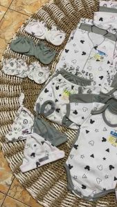 Paket 39 PCS Paket Brojol SERI ABU Paket Lahiran Lengkap Baju dan Celana Bayi Baru Lahir New Born Paket Hemat Bayi Baru Lahir SNI New Born Bayi Baru Lahir