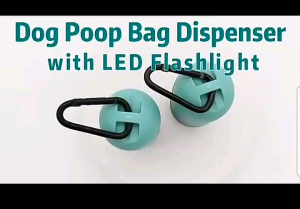 Pet Poop Bag Casing with LED Light Easy Carry Casing