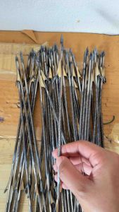 ลูกดอกปลา (เซท5ดอก) หัวธรรมดาเชื่อมทองเหลือง 4มิล 35เซนติเมตร ล็อกล่าง