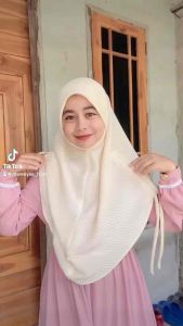 Hijab ผ้าคลุมผ้า อัดพลีสเชือกรูด งานสวย เนื้อผ้าใส่สบาย หมอนเสื้อ