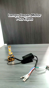LAMPU DEPAN MOTOR PLUS KIPAS 3 WARNA PNP UNIVERSAL MOTOR
