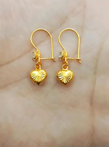 ANTING KAIT DEWASA LOVE GOLD PERAK 925 ASLI LAPIS EMAS