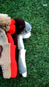 TOPI KUPLUK BEAR POM-POM BAYI DAN ANAK LAKI-LAKI PEREMPUAN 0-3 TAHUN