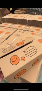 กล่องไปรษณีย์ ราคาถูก พิมพ์ลาย THANK YOU หน้ายิ้มเบอร์ 0-D (แพ็ค/20ใบ)