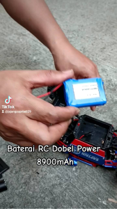 Termurah!..Baterai RC DOBEL POWER 3.7~4.8Volt 8900mAh + USB charger awet mantap!.