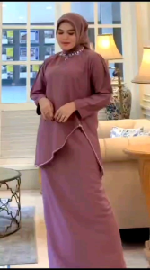 Set Kurung Melayu / Setelan Baju Kurung / Baju Melayu / Seragaman Pesta