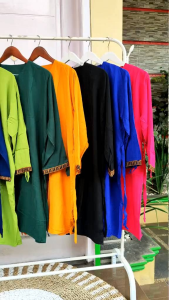 Dlusia Setelan Sadin Gold Jumbo / Set Tunik Sadin Jumbo
