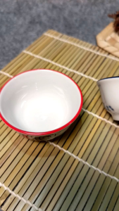 MANGKOK SAMBEL KERAMIK MOTIF AYAM & BUNGA ESTETIK