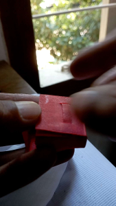 kitab stambul Kertas merah tinta w emas wadah kain putih