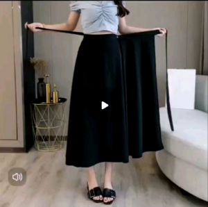 2 in 1 dress spring and summer solid color new black lace one-piece medium-length A-line skirt slit drape womens skirt trend