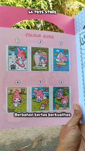 Buku mewarnai edisi sanrio isi 12 halaman