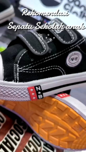 sepatu sekolah anak laki perempuan Nb boot perekat/velcro model vens terbaru