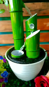air mancur mini kekinian hijau bambu