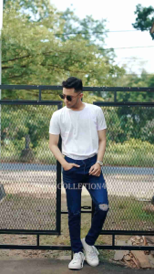 Celana Panjang Jeans Pria Sobek Ripped Celana Jeans Pria Sobek Lutut