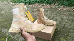 Rumaos sepatu PDL MILITER krem gurun TALIPUTAR kulit