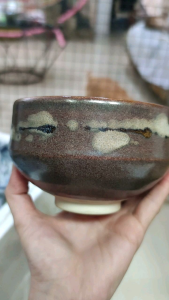 Bát chawan thiên mục bồng hagi tam thái và bộ 3 đĩa mộc mashiko gốm Nhật