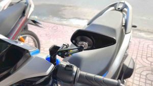 kính chiếu hậu (SIÊU NÉT) M.view v2 full titan gắn xe máy