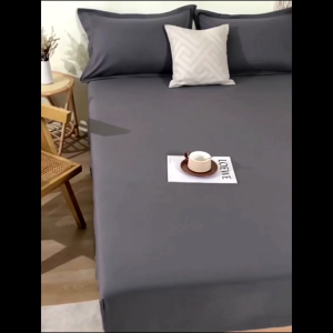 Luxury Solid Color Design Flexible Fitted Sheet Dustproof Machine Washable Polyester Mattress Cover Cadar Katil