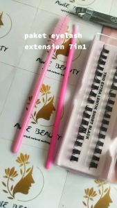 BULUMATA EXTENTION PAKET LENGKAP 7 IN 1 EYELASH EXTENTION EASY APPLY NATURAL ECO 3D TRIO CLUSTER EXTRA CURLY MINI