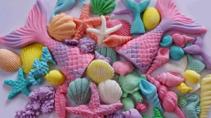 75pcs Under the Sea Little Mermaid Cake Topper