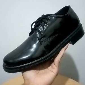 KHABITTA sepatu pdh pria bahan kilap model tali | sepatu pdh formal polri security
