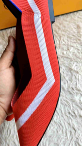 Mall Pull Out Womens Knit Flat Shoes - Lightweight Slip-On Pointed Toe Casual Office Shoes (Red Pink) Size 38 runs small