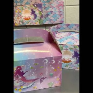 12pcs Mermaid theme Loot Box candybox Slap Bracelet Keychains Gift Tags giveaways birthday under the sea theme events