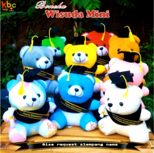 Grosir Boneka Wisuda Mini Size 15cm Kualitas SNI Bahan Halus Cocok Untuk Kado Bouqet Hampers