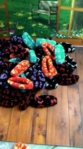 1 lusin (12) ikat rambut donat ring bintik ikat rambut anak dan dewasa