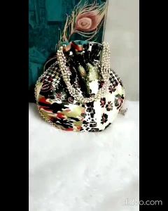 Moon Potli Bag with Embroidery Design