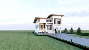 แบบบ้านโมเดิร์น 1 ชั้นครึ่ง