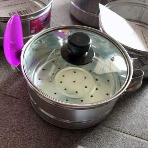 Panci Kukusan Aluminium Tipis Mini Tutup Kaca 18.20.22cm Murah Cod