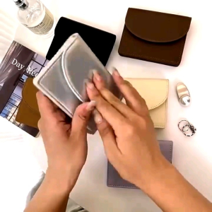Dompet Kartu Wallet Wanita Korea Kulit PU Pendek Cardholder Dompet Koin