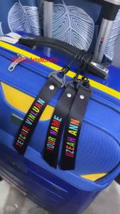 1x7 LUGGAGE TAG Colored font Personalized
