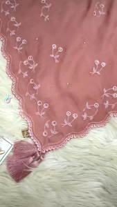 Hijab segiempat paris motif cherry by R139