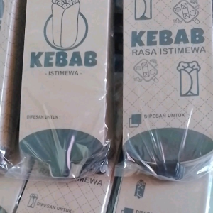 Kardus Kebab iSi  100 pcs / Dus Kebab Coklat 1 Warna