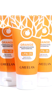 Gmelan Orange Whitening Exfoliating Gel 50g: Eksfoliasi Wajah Blackhead Cleaner Hydrating Gel With Niacinamide Whitening Improve Dull Skin
