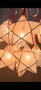 ARTICULO capiz light - 7INCH TALA ( authentic capiz closed star WITH LIGHTS in series )